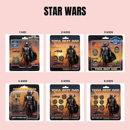 Personalized Father Day Acrylic Plaque, Star Wars Dadalorian Figure Acrylic Block