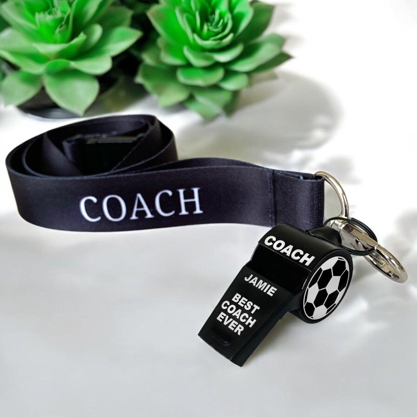 Personalised Stainless Steel Whistle Coach Referee PE Teacher Gift Custom Sports