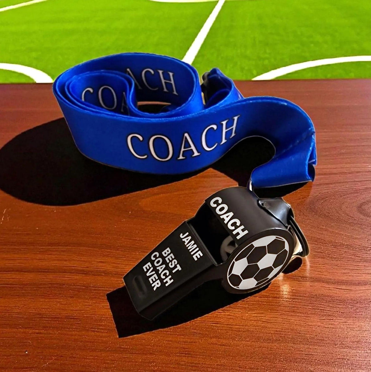 Personalised Stainless Steel Whistle Coach Referee PE Teacher Gift Custom Sports