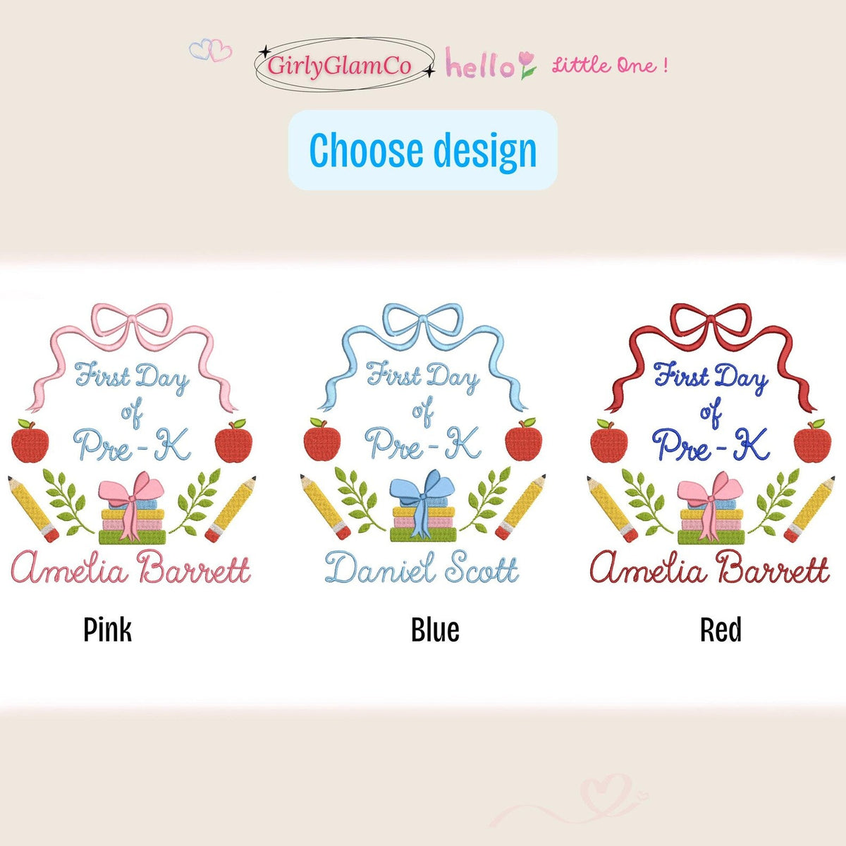 Personalized Back to School Banner, First Day of School Pennant, Embroidered Flag Pennant