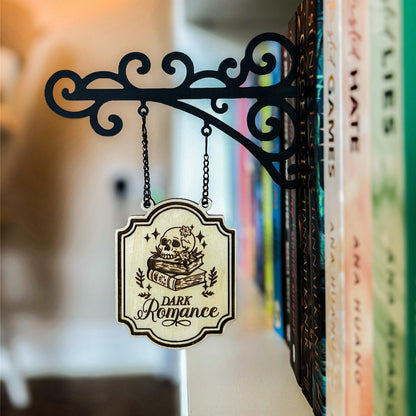 Original Dark Romance Tavern Sign, Custom Book Genre Shelf Dividers
