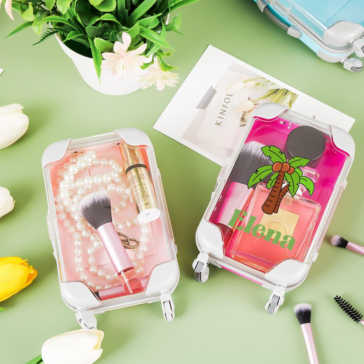 Personalized Girls trip travel mini suitcase party favors hangover recovery kit girls trip survival kit