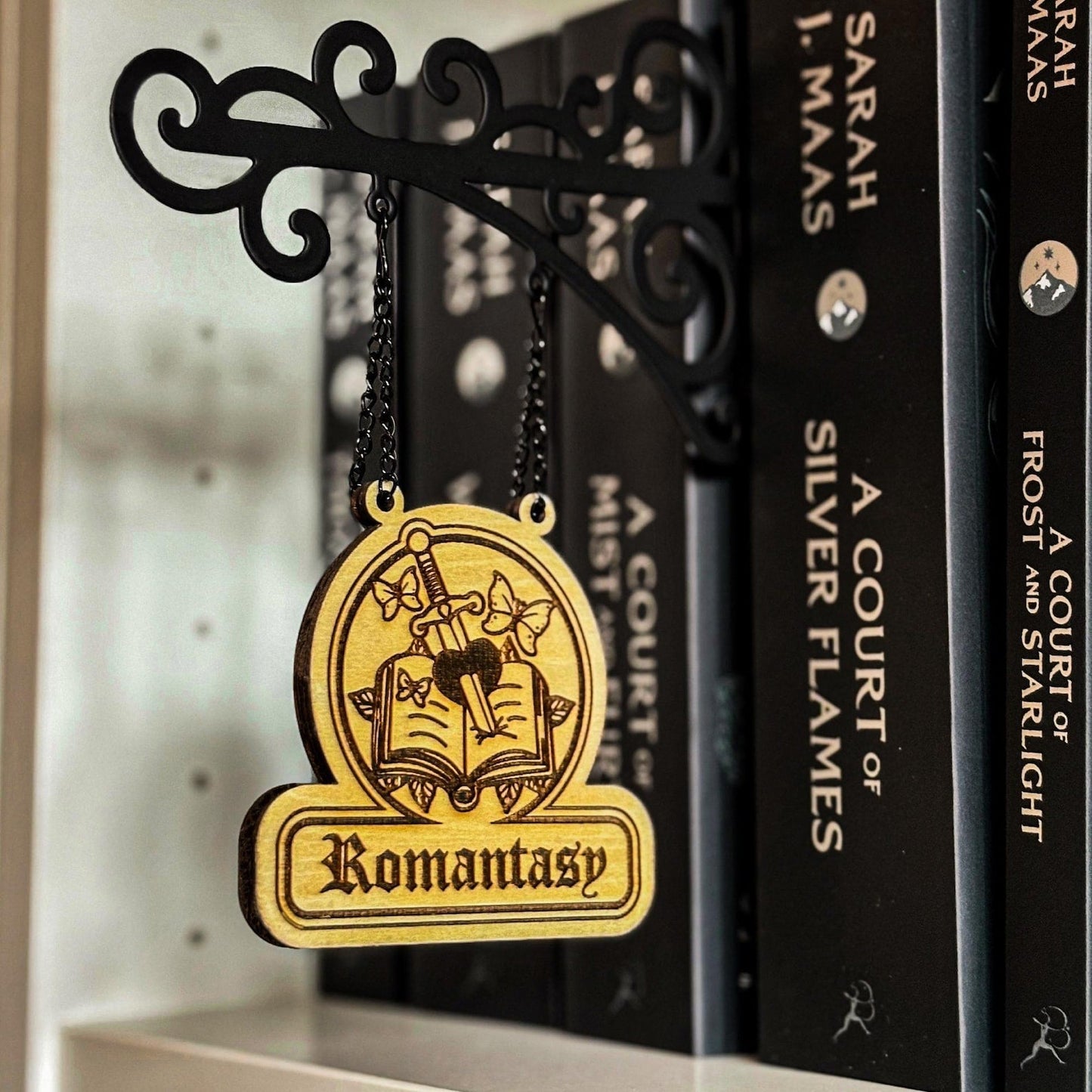 Original Dark Romance Tavern Sign, Custom Book Genre Shelf Dividers