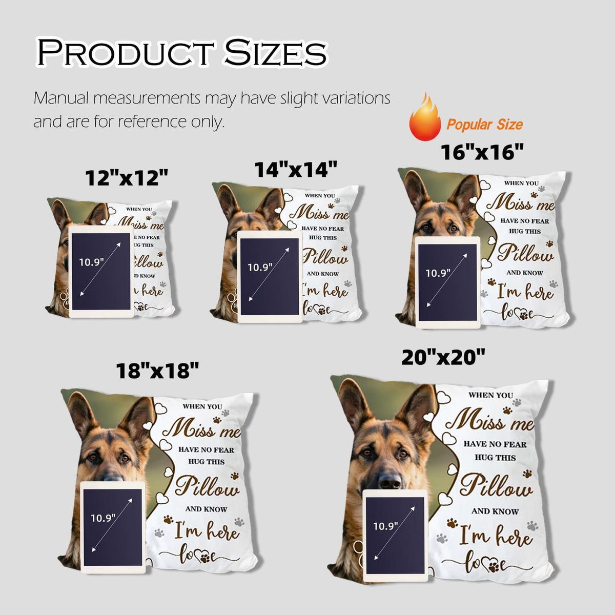 Custom Pet Memorial Pillow, Pet Loss Gift with Photo, Dog Cat Memorial Cushion