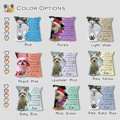 Custom Pet Memorial Pillow, Pet Loss Gift with Photo, Dog Cat Memorial Cushion