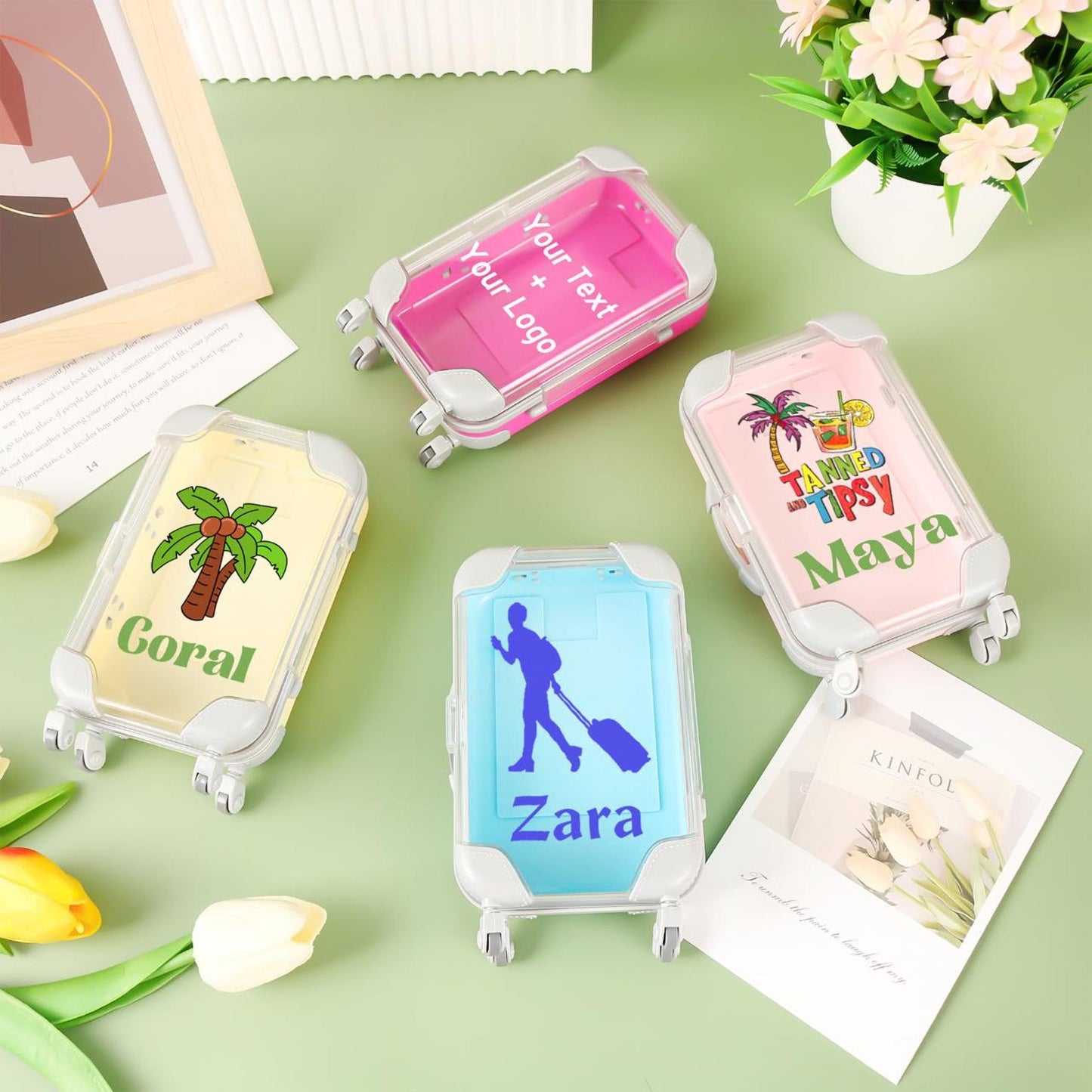 Personalized Girls trip travel mini suitcase party favors hangover recovery kit girls trip survival kit