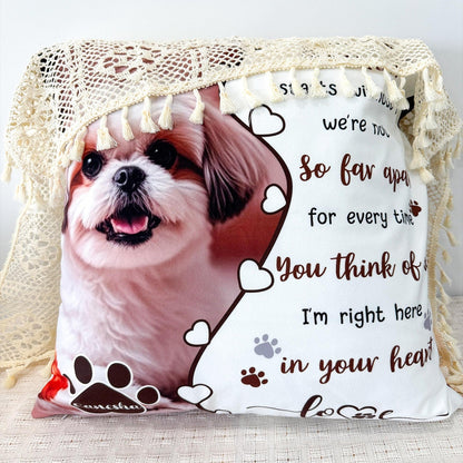 Custom Pet Memorial Pillow, Pet Loss Gift with Photo, Dog Cat Memorial Cushion