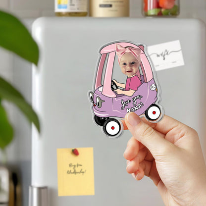 Custom Kids Photo Car Visor Clip: Personalized Fathers Day Gift for Dad,
