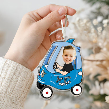 Custom Kids Photo Car Visor Clip: Personalized Fathers Day Gift for Dad,
