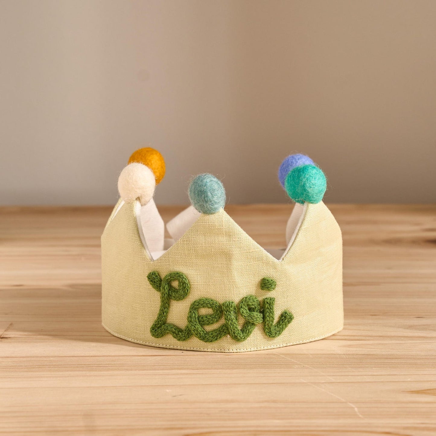 Custom Linen Birthday Crown | Handmade Kids Party Hat