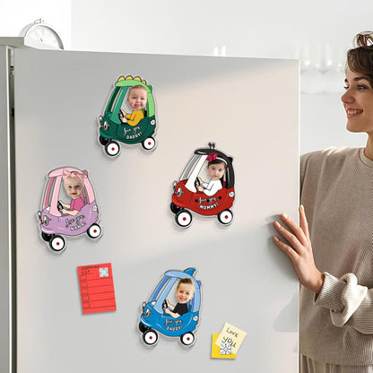 Custom Kids Photo Car Visor Clip: Personalized Fathers Day Gift for Dad,