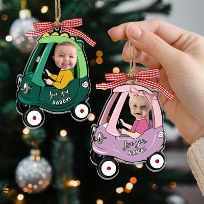 Custom Kids Photo Car Visor Clip: Personalized Fathers Day Gift for Dad,
