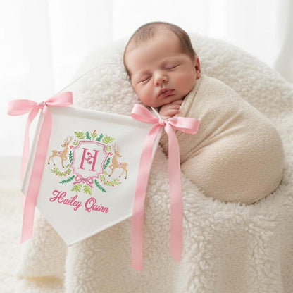 Custom Baby Banner  Welcome Baby , Baby Shower Wreath