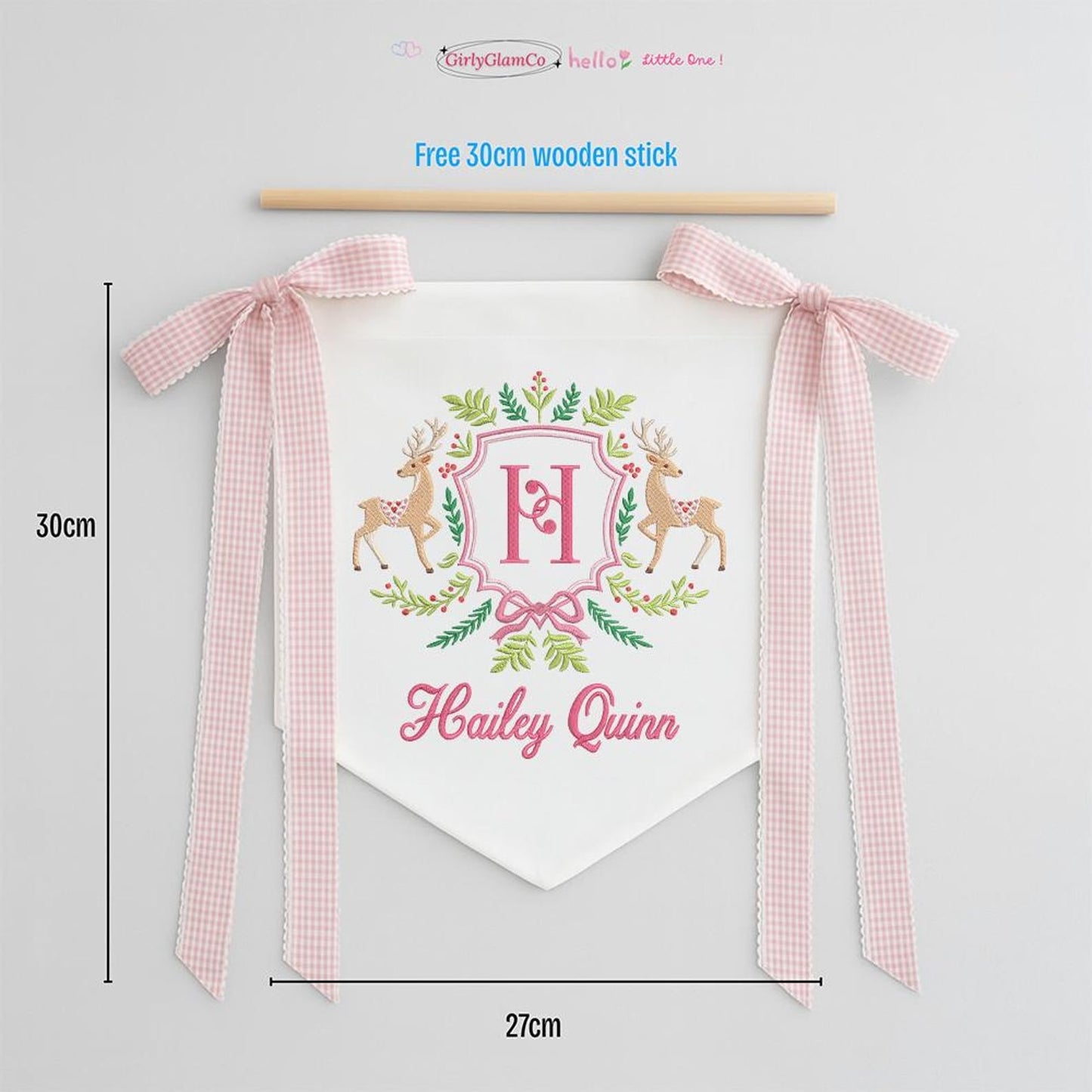 Custom Baby Banner  Welcome Baby , Baby Shower Wreath