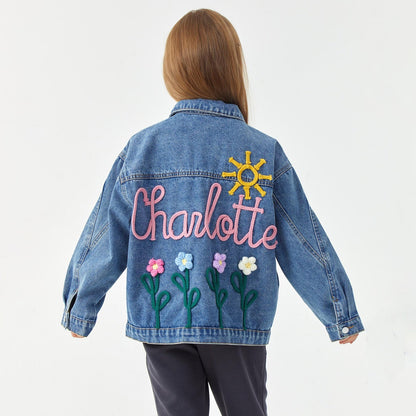 Personalized Name Denim Jacket: Custom Toddler Baby Jean Jacket Gift For Kids