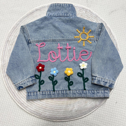 Personalized Name Denim Jacket: Custom Toddler Baby Jean Jacket Gift For Kids