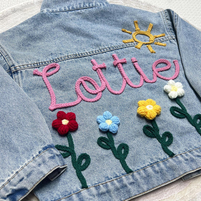 Personalized Name Denim Jacket: Custom Toddler Baby Jean Jacket Gift For Kids