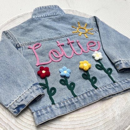 Personalized Name Denim Jacket: Custom Toddler Baby Jean Jacket Gift For Kids