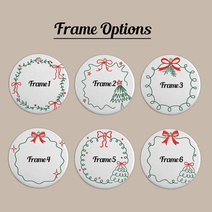 2 Sided Ceramic Ornament, Our First Christmas Engaged, Personalized Engagement Gift for Couples