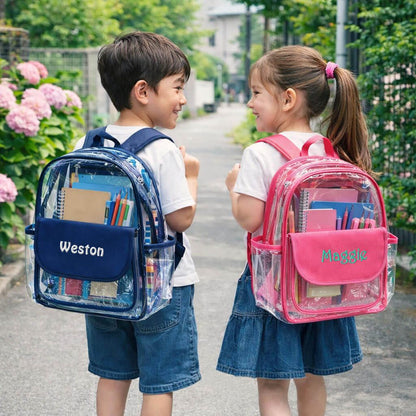 Personalized Clear Backpack: Stadium Bag, Monogrammed PVC, Game Day Bag