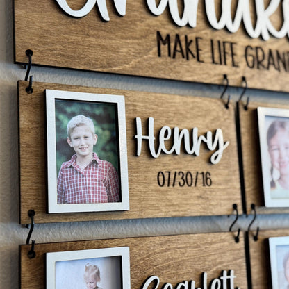 Grandparents Gift Grandkids Picture Frames Grandkids Make Life Grand Mothers Day Gift