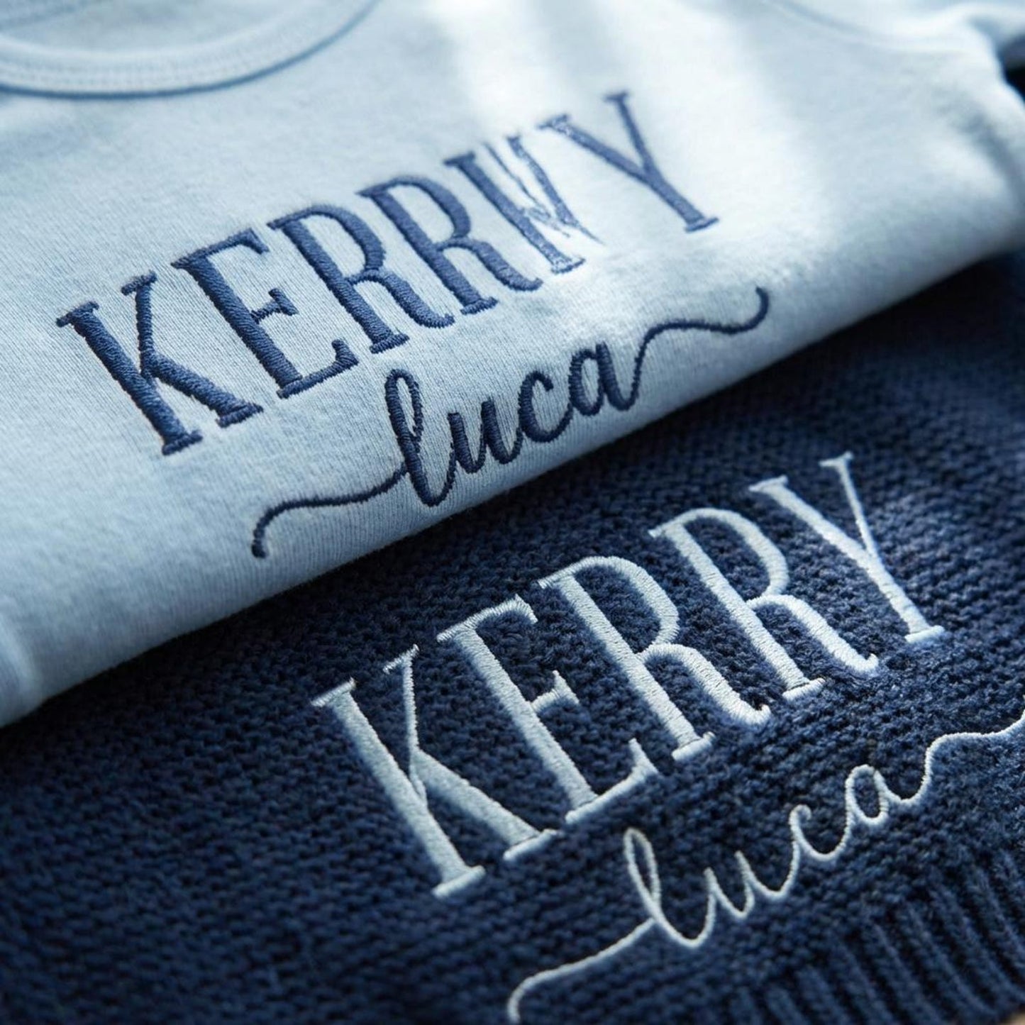 Personalized Embroidered Baby Outfit Set with Blanket, , Custom Newborn Romper and Hat