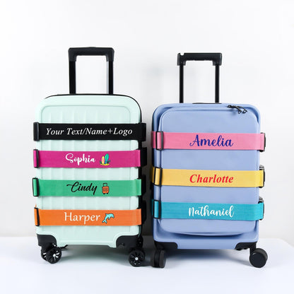Personalised Luggage Strap,Suitcase Luggage Belt With Your Text