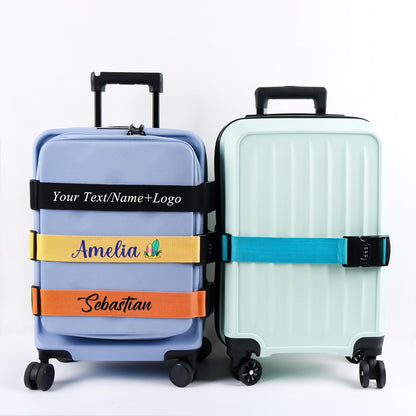 Personalised Luggage Strap,Suitcase Luggage Belt With Your Text