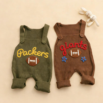 Personalized Baby Football Outfit, Baby Romper  Football, Football Fan Gift