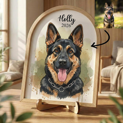 Custom Watercolor Pet Collar Sign| Loss of Dog, Cat Gift| Pet Collar Holder Using