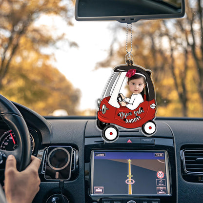 Custom Kids Photo Car Visor Clip: Personalized Fathers Day Gift for Dad,