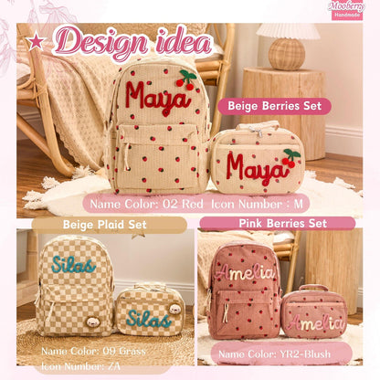 Personalized Set - Backpack and Lunchbag - Back to School Gift - School Lunch Bag