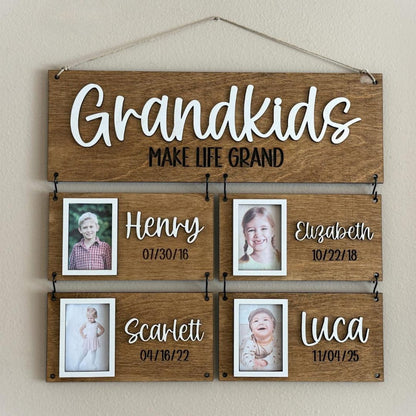 Grandparents Gift Grandkids Picture Frames Grandkids Make Life Grand Mothers Day Gift