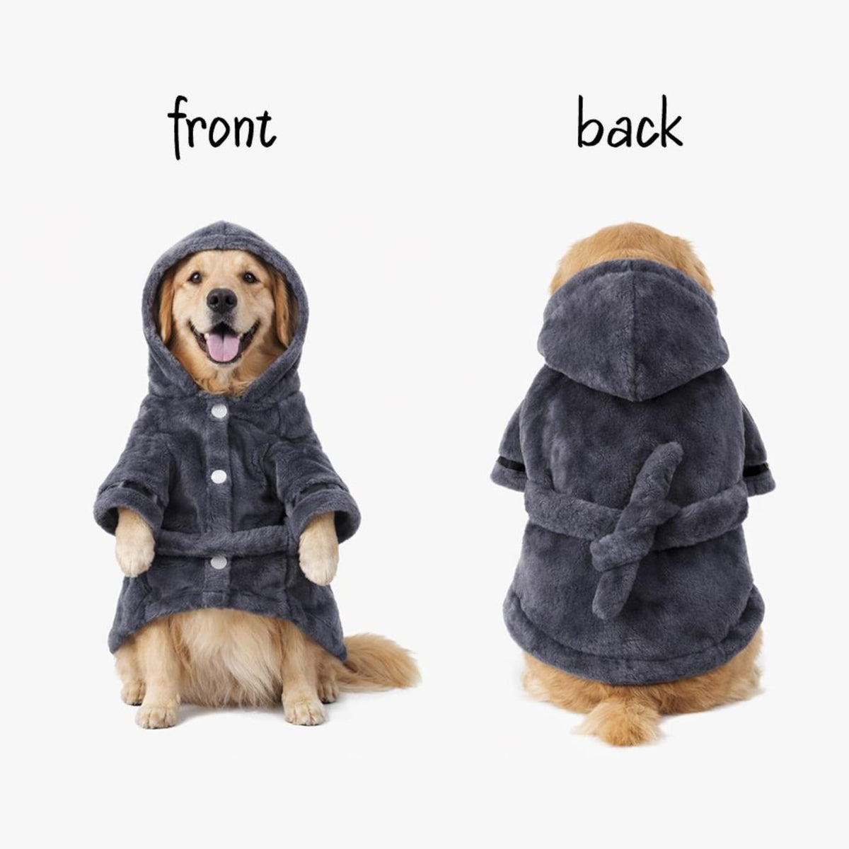 Personalized Dog Bathrobe, Custom Name Embroidered Pet Robe, Cozy Fleece Dog Towel