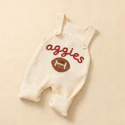 Personalized Baby Football Outfit, Baby Romper  Football, Football Fan Gift