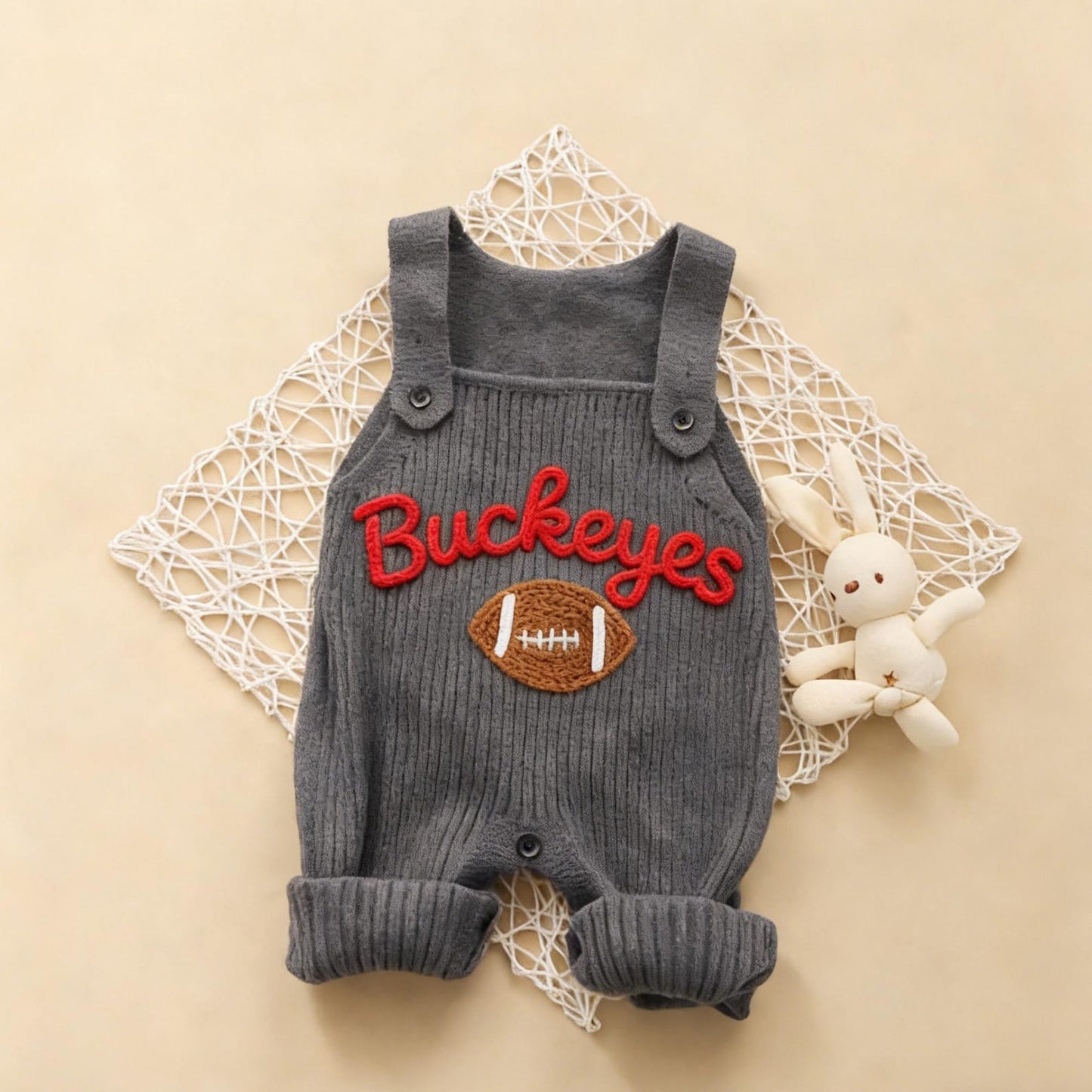 Personalized Baby Football Outfit, Baby Romper  Football, Football Fan Gift