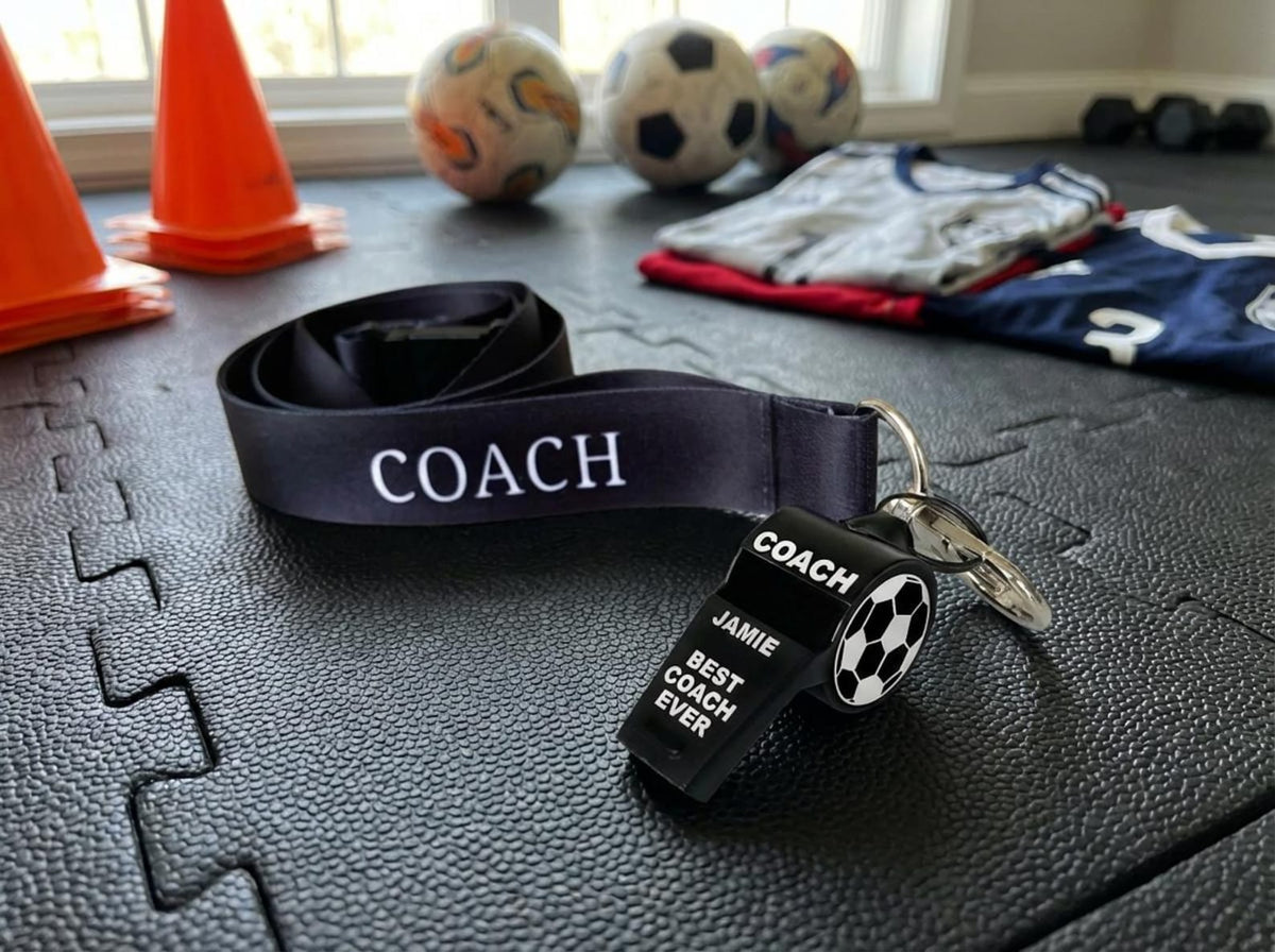 Personalised Stainless Steel Whistle Coach Referee PE Teacher Gift Custom Sports