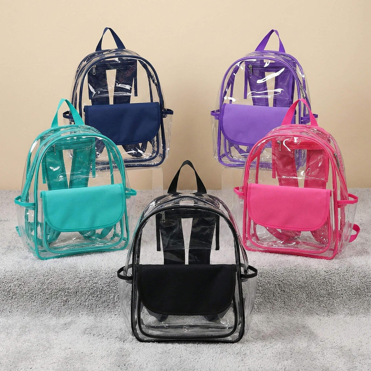 Personalized Clear Backpack: Stadium Bag, Monogrammed PVC, Game Day Bag