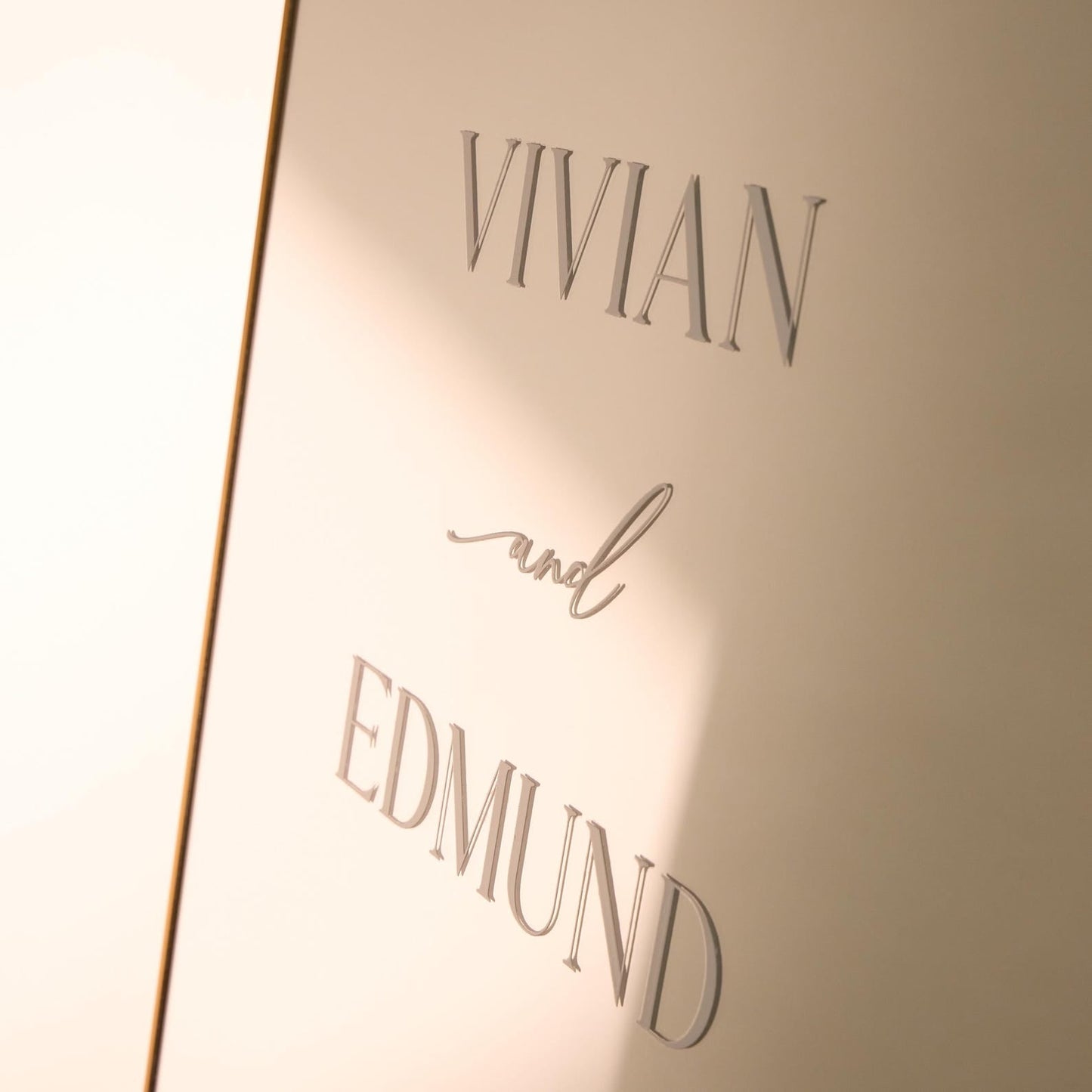 Wedding Decal, Mirror Sticker, Minimalist Welcome Sign, Custom Vinyl Lettering
