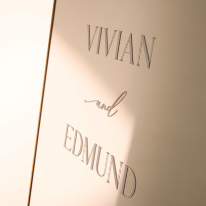 Wedding Decal, Mirror Sticker, Minimalist Welcome Sign, Custom Vinyl Lettering
