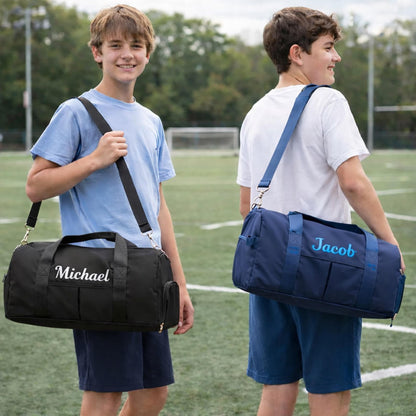 Custom Text Girl Boy Dance Swim Duffel Bag Personalized Name Embroidered School Camp