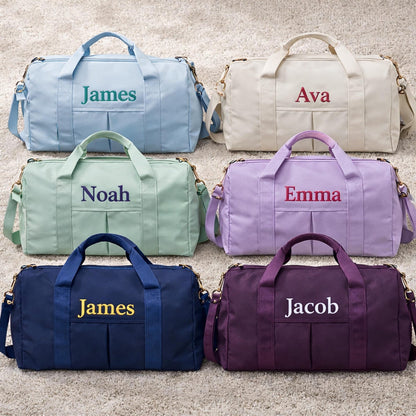 Custom Text Girl Boy Dance Swim Duffel Bag Personalized Name Embroidered School Camp
