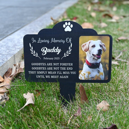 Custom Dog Memorial Stake, Personalized Dog Photo Plaque