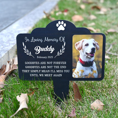 Custom Dog Memorial Stake, Personalized Dog Photo Plaque