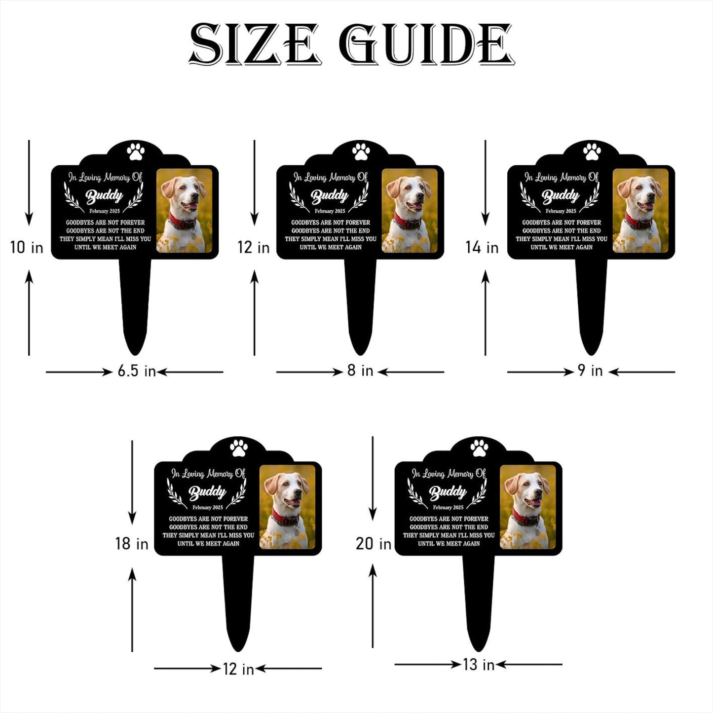 Custom Dog Memorial Stake, Personalized Dog Photo Plaque
