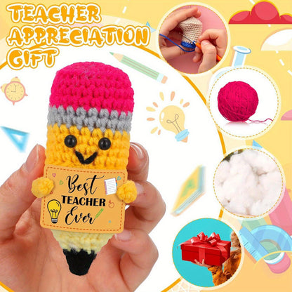 Teacher Gift Set, Crochet Pencil Set of 3, Teacher Appreciation Gift