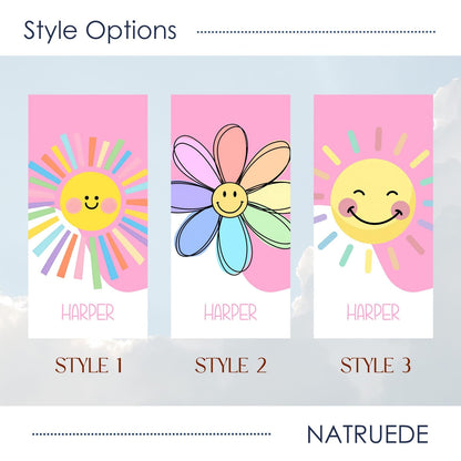 Personalized Brilliant Sun Beach Towel,Custom Name Pool Towel for Girls