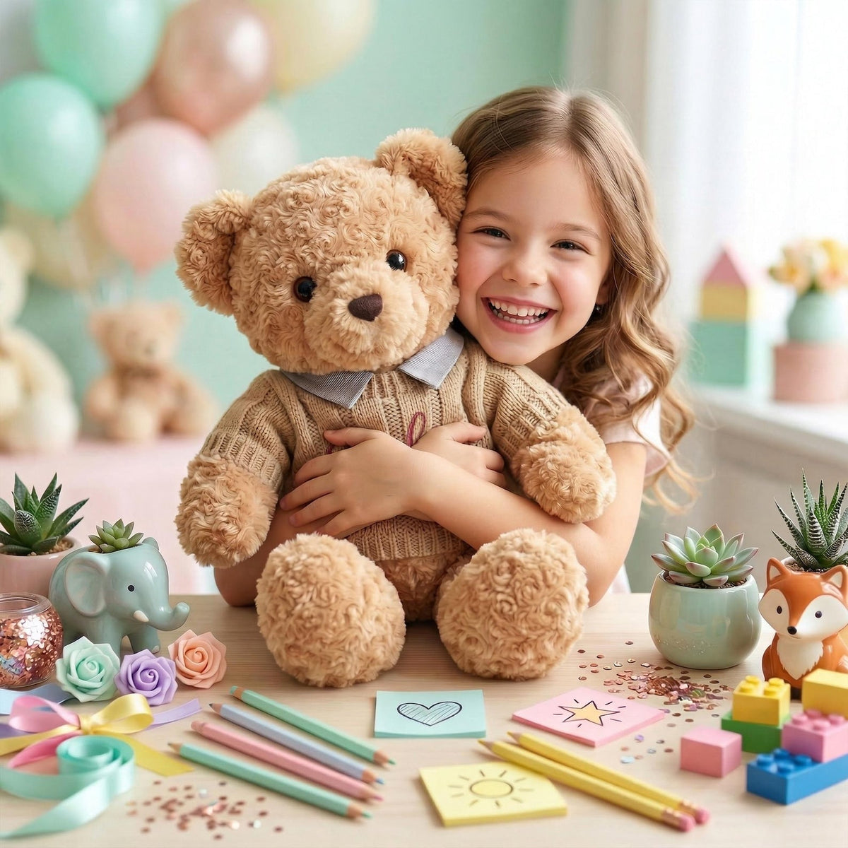 Personalized Teddy Bear, Custom Name Plush Stuffed Animal