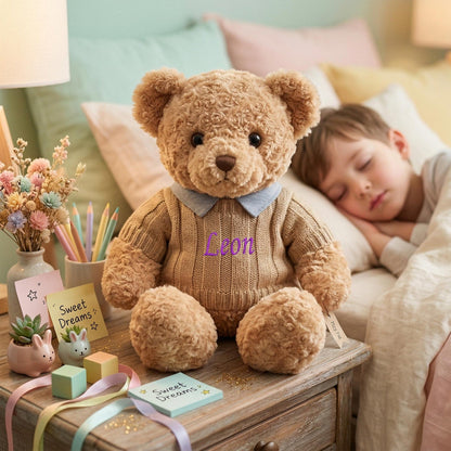 Personalized Teddy Bear, Custom Name Plush Stuffed Animal