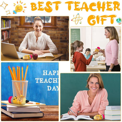 Teacher Gift Set, Crochet Pencil Set of 3, Teacher Appreciation Gift
